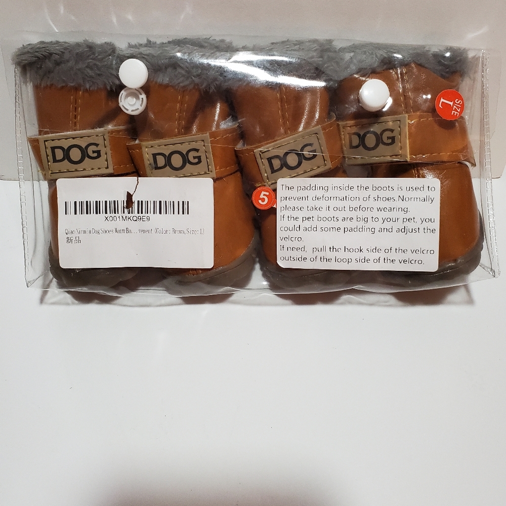 NIP Winter Fur Lined Dog Boots